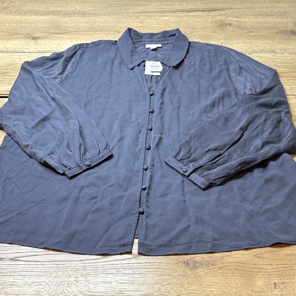 Women’s J. Jill Modal/Rayon Button Up V-Neck Blouse Size 2XL- NWT